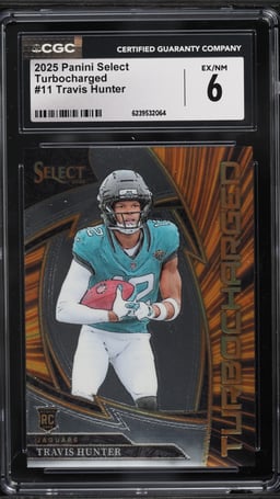 2025 Select Turbocharged Travis Hunter ROOKIE #11 CGC 6 EXMT