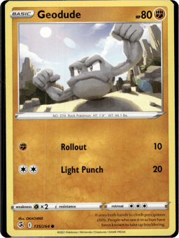 2021 Geodude #135 Fusion Strike