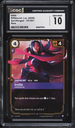 2026 Riftbound League Of Legends LoL Spiritforged Irelia #141 CGC 10 GEM MINT