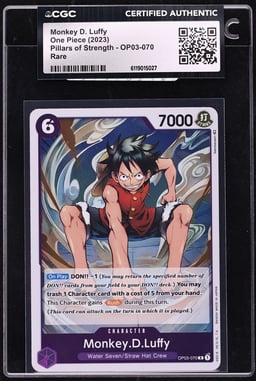 2023 One Piece Pillars Of Strength Monkey D. Luffy #OP03-070 CGC AUTH