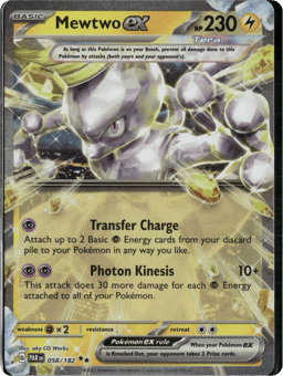 2023 Mewtwo ex #58 Paradox Rift