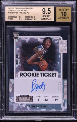 2021 Panini Contenders Cracked Ice Bones Hyland ROOKIE AUTO /25 #126 BGS 9.5 GEM MINT