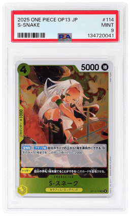 2025 One Piece Japanese Carrying On His Will S-Snake #OP113-114 PSA 9
