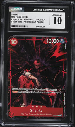 2024 One Piece Emperors In The New World Alt Art Shanks #OP09-004 CGC 10 GEM MINT