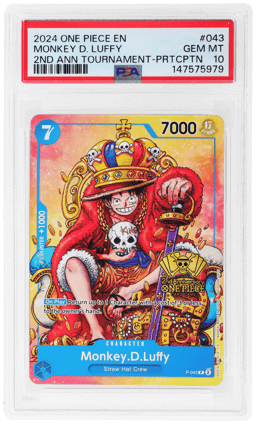 2024 One Piece Tournament Promo 2nd Anniversary Participant Monkey D. Luffy #P-043 PSA 10
