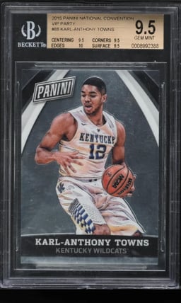 2015 Panini National Convention VIP Party Karl-Anthony Towns ROOKIE BGS 9.5 GEM