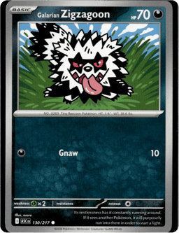 2026 Galarian Zigzagoon #130 Ascended Heroes