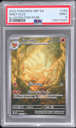 2023 Pokemon Scarlet and Violet Obsidian Flames Illustration Rare Ninetales #199 PSA 9