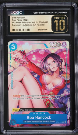 2024 One Piece Premium Collection Best Selection Vol 2 Alt Art Boa Hancock #ST03-013 CGC 10 PRISTINE