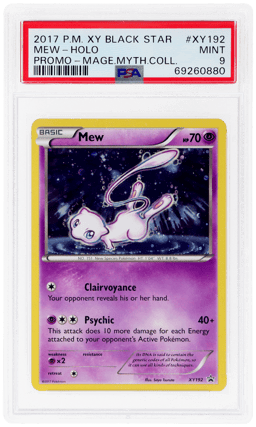 2017 Pokemon XY Black Star Promo Magearna Mythical Collection Holo Mew #XY192 PSA 9