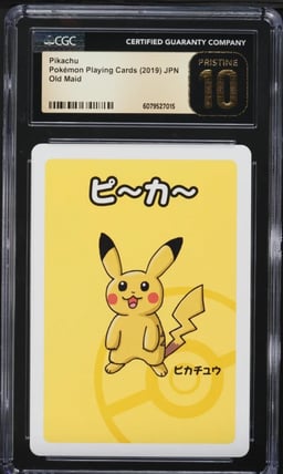2019 Pokemon Japanese Playing Cards Old Maid Pikachu CGC 10 PRISTINE