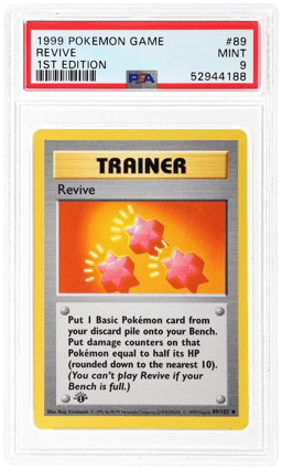 1999 Pokemon Base Set 1st Edition Revive #89 PSA 9