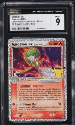 2021 Pokemon SWSH Celebrations Classic Holo Gardevoir ex #93 CGC 9 MINT