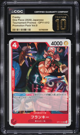 2026 One Piece Tournament Promos Promotion Pack Vol.8 Franky #OP11-012 CGC 10 PRISTINE