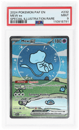 2024 Pokemon Scarlet and Violet Paldean Fates Special Illustration Rare Mew Ex #232 PSA 9
