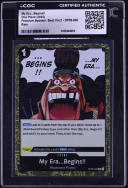 2025 One Piece Premium Booster: Best Vol.2 My Era...Begins!! #OP09-096 CGC AUTH