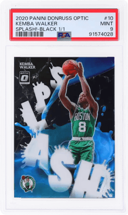 2020 Donruss Optic Splash! Black Kemba Walker #10 1/1 PSA 9