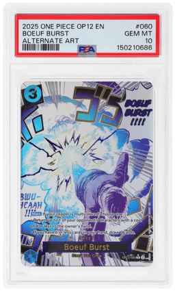 2025 One Piece Legacy of the Master Alternate Art Boeuf Burst #OP12-060 PSA 10