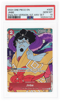 2024 One Piece Promo 1st Anniversary Set Jinbe #ST10005 PSA 10