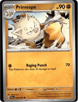 2024 Primeape #46 Paldean Fates