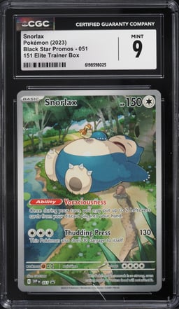 2023 Pokemon Scarlet & Violet Promo 151 ETB Full Art Snorlax #51 CGC 9 MINT