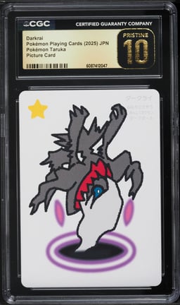 2025 Pokemon Japanese Playing Cards Taruka Picture Darkrai CGC 10 PRISTINE
