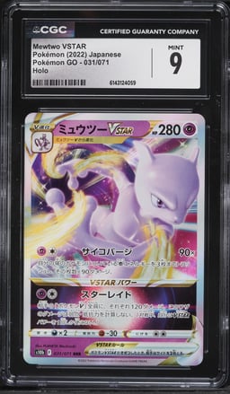2022 Pokemon Japanese Sword & Shield GO Mewtwo VSTAR #31 CGC 9 MINT