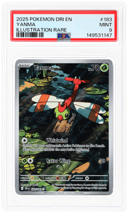 2025 Pokemon Scarlet and Violet Destined Rivals Illustration Rare Yanma #183 PSA 9