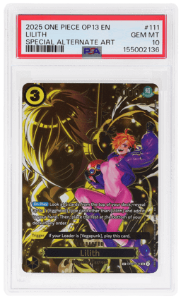 2025 One Piece Carrying On His Will Special Alternate Art Lilith #OP07111 PSA 10