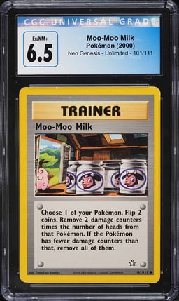 2000 Pokemon Neo Genesis Moo-Moo Milk #101 CGC 6.5 EXMT+