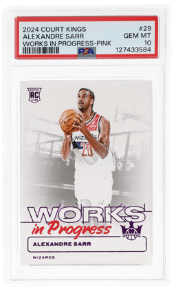 2024 Panini Court Kings Works In Progress Pink Alexandre Sarr #29 36/99 PSA 10