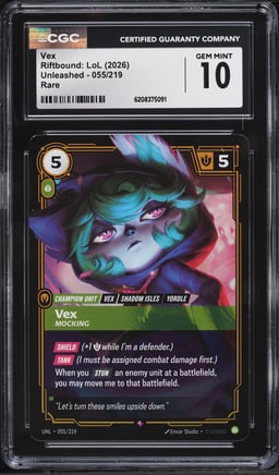 2026 Riftbound: LoL Unleashed Vex #055 CGC 10 GEM MINT