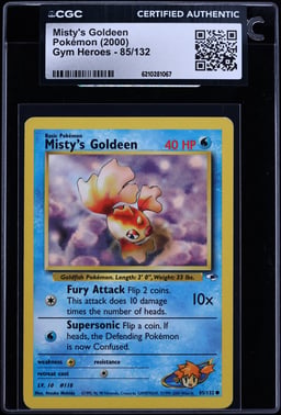 2000 Pokemon Gym Heroes Misty's Goldeen #85 CGC AUTH