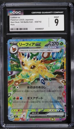2025 Pokemon Japanese Start Deck 100 Battle Collection Holo Leafeon Ex #038 CGC 9 MINT