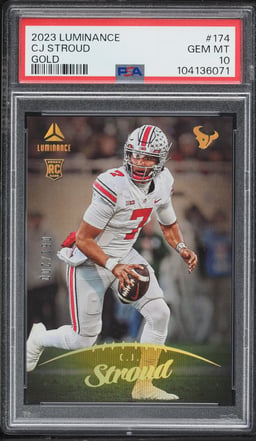 2023 Panini Luminance Gold CJ Stroud ROOKIE /200 #174 PSA 10 GEM MINT
