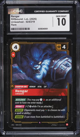 2026 Riftbound: LoL Unleashed Rengar #024 CGC 10 GEM MINT