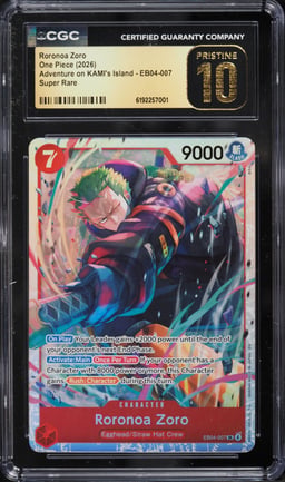 2026 One Piece Adventure On KAMI's Island SR Roronoa Zoro #EB04-007 CGC 10 PRISTINE