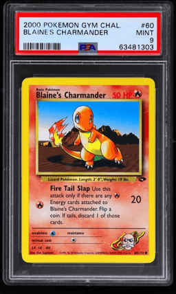 2000 Pokemon Gym Challenge Blaine's Charmander #60 PSA 9