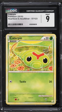 2010 Pokemon HeartGold & SoulSilver Caterpie #57 CGC 9 MINT