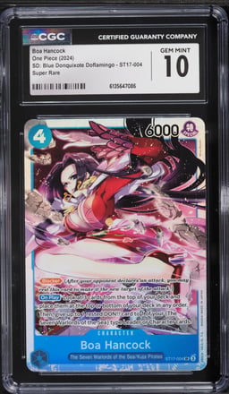 2024 One Piece Japanese Starter Deck Blue Donquixote Doflamingo SR Boa Hancock #ST17-004 CGC 10 GEM MINT
