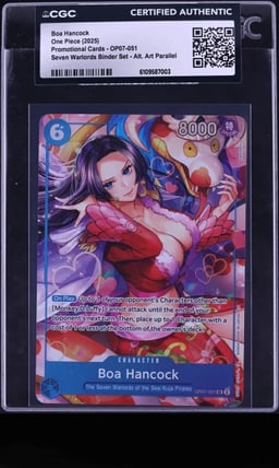 2025 One Piece Seven Warlords Binder Set Alt Art Boa Hancock #OP07-051 CGC AUTH