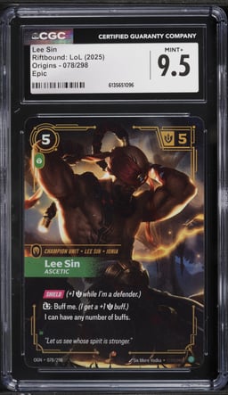 2025 Riftbound: LoL Origins Lee Sin #078 CGC 9.5 MINT+