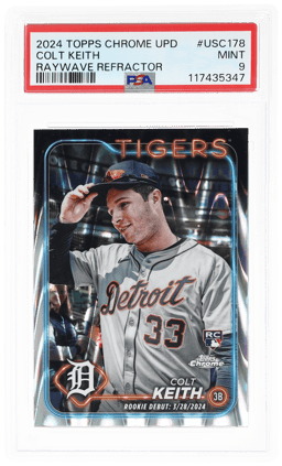 2024 Topps Chrome Update Raywave Refractor Colt Keith #USC178 PSA 9