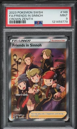 2023 Pokemon SWSH Crown Zenith Full Art Friends In Sinnoh #149 PSA 9 MINT