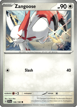 2023 Zangoose #146 Scarlet & Violet