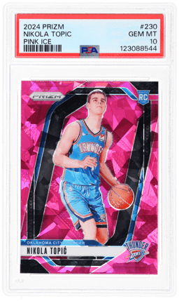 2024 Panini Prizm Pink Ice Prizm Nikola Topic #230 PSA 10