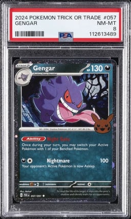 2024 POKEMON TRICK OR TRADE #057 GENGAR PSA 8