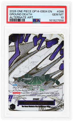 2026 One Piece the Azure Sea's Seven Alternate Art Ground Death #OP14096 PSA 10