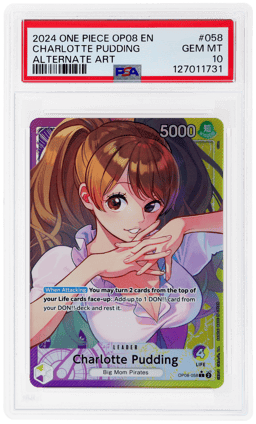 2024 One Piece Two Legends Alternate Art Charlotte Pudding #OP08058 PSA 10