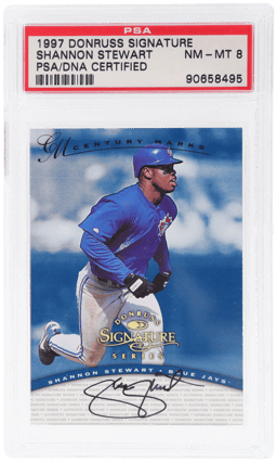 1997 Donruss Signature Series Century Marks Shannon Stewart 6/100 PSA/DNA Auth